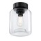 Westinghouse Fixture Ceiling SemiFlush-Mount 60W Judd 8In, Matte Black Clear Glass 6131200 - alternate 5